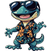 Lizard Comic Funny Summer
