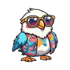 Colombe oiseau drôle d’été