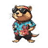 Beaver Comic Funny Summer