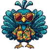 Peacock Bird Comic Funny Summer