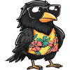 Raven Crow Comic Funny Summer