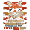 Fuchs mit Sonnenbrille und Bücher
