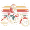 Weihnachtsmann fährt Motorrad