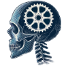 Bicycle Skeleton Brain Chainring Head