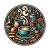Kaffee Plakette
