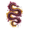 Elegante Schlange – Aquarell-Wildtier-Design
