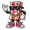 Cool Bacon with Sunglasses Sticker