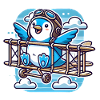Funny Flying Penguin Believe Soar
