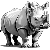 Nashorn Rhino - Animal Sticker