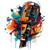 Microphone retro design singing