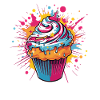 Farbexplosion Cupcake
