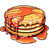 Sweet pancakes with syrup
