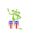 Ko-Kee Frog Playing Guitar Melody