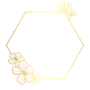 Buchstabe u Goldener Blumenrahmen