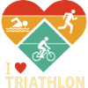 Triathlon Heart Illustration