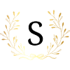 Buchstaben s Gold Blumenkrone