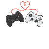 Vidéo Gamer Saint-Valentin Manettes Coeur