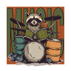 Music Raccoon Drums