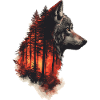 Wolf im Wald