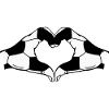 Football Heart Hands