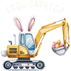 Eggs-cavator Oster-Bagger mit Hasenohren