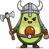 Avocado Viking Warrior