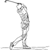 Golf Boy One Line Drawing