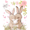 Lapins amoureux des cœurs
