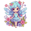 Magical flower fairy