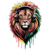 Rasta Lion Music Shirt