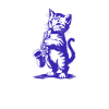 Cat with Saxophone Funny Sax