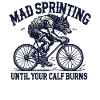 Mad Sprinting Bicycle Wolf Design