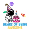 12 ans d’anniversaire d’astronaute unique