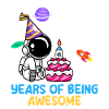 Three Years Astronaut Birthday Adventure