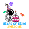 Astronaut Birthday 6 Years Fantastic