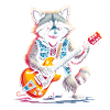 Raccoon - Rocking raccoon with guitar