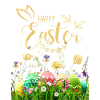Golden Easter - Flowers and Eggs