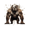 Bulldog Dog Muscles
