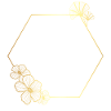 Buchstabe x Goldener Blumenrahmen