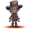 Funny Zombie Cowboy