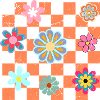 Plaid Retro Flowers