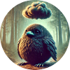 Sad Crow in the Rain