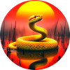 Golden Snake at Sunset