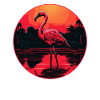 Sunset Flamingo
