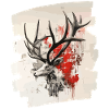 Deer with antlers