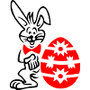 Easter egg with bunny