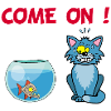 Cat and piranha