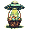 Alien Easter Egg Abduction Design