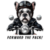 Biker Bulldog "Forward the Pack"