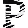 Letter p zebra